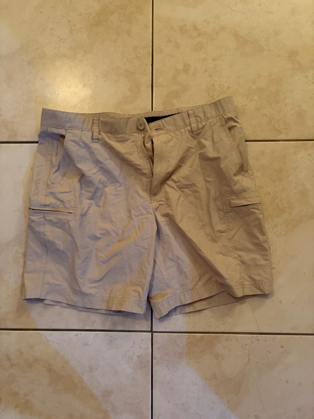 Reel Legends Beige Men's Hybrid Cargo Shorts